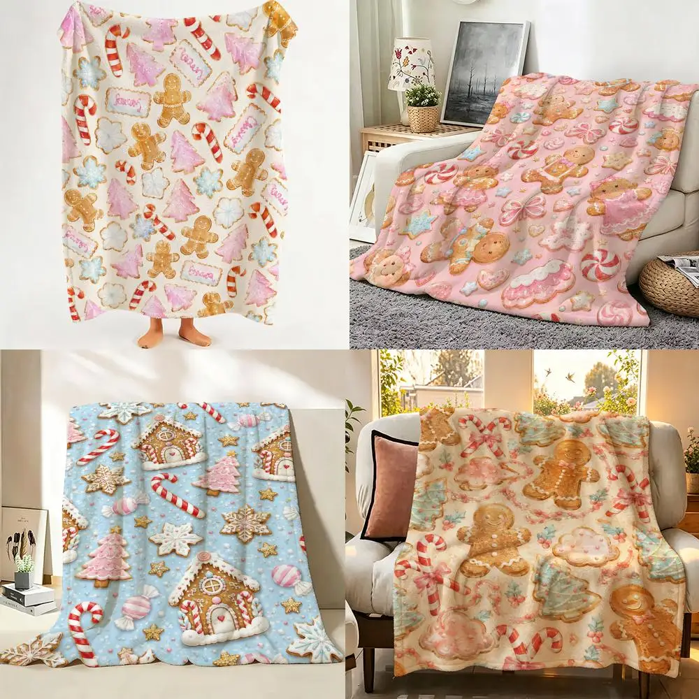 Christmas Throw Blanket - Couverture en flanelle à motif de