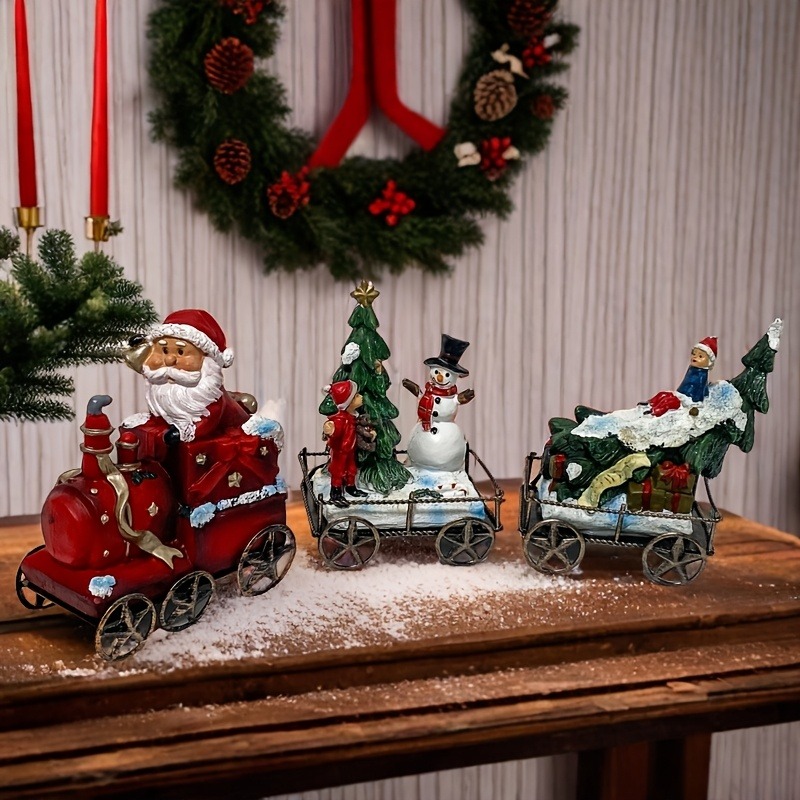 Nutcracker Figurine - Ensemble de Train de noël en