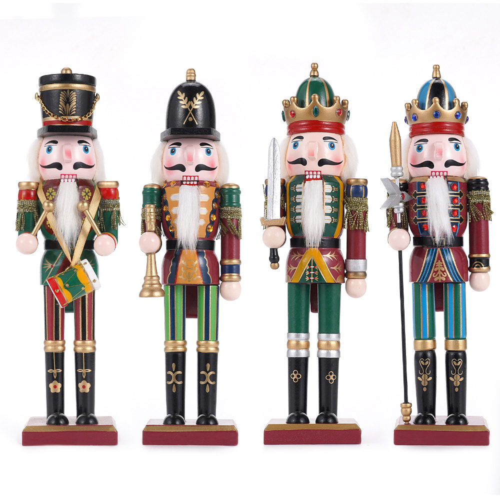 Nutcracker Figurine - Casse-Noisette en Bois avec Figurines de
