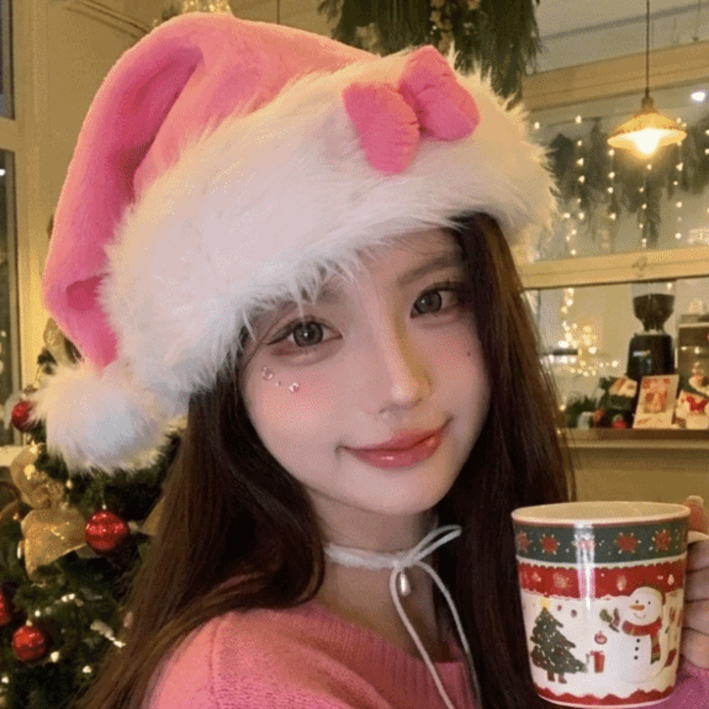 Santa Hat Plush - Nouveau Chapeau de Noël à Motif