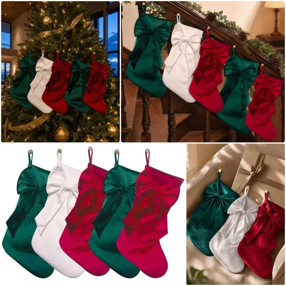Christmas Stocking Hanging - Chaussette de Noël en velours avec