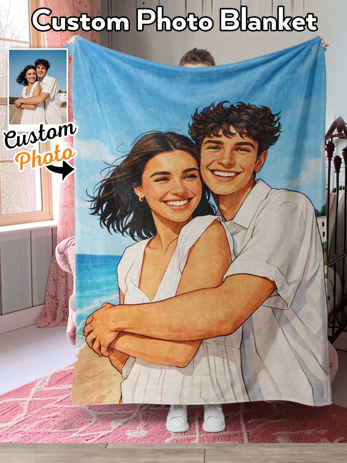 Couverture photo personnalisée - Christmas Throw Blanket avis et prix