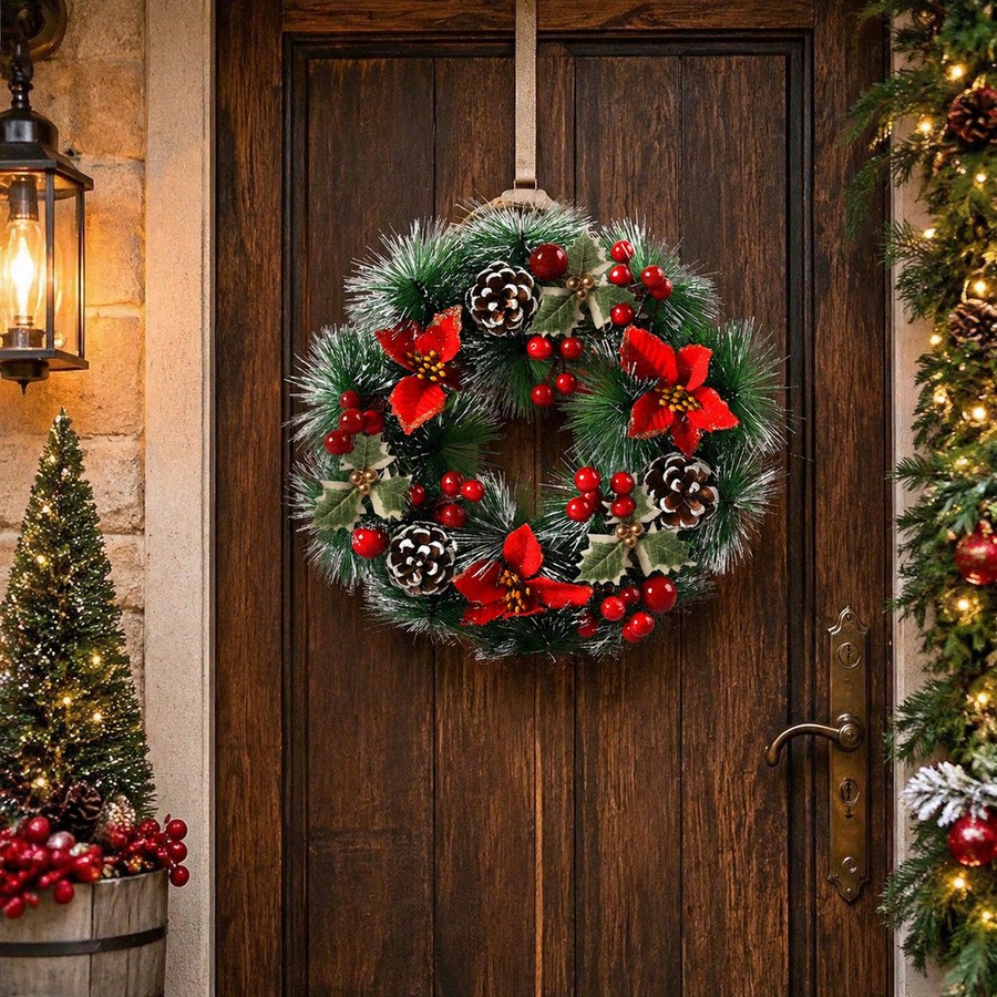 Couronne de Noël pour porte d' - Christmas Wreath Fake avis et prix