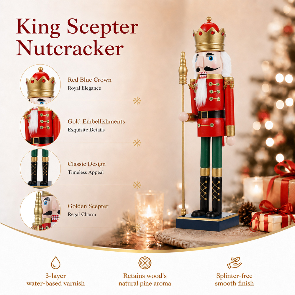 Casse-noix en bois de 50 cm, p - Nutcracker Figurine avis et prix