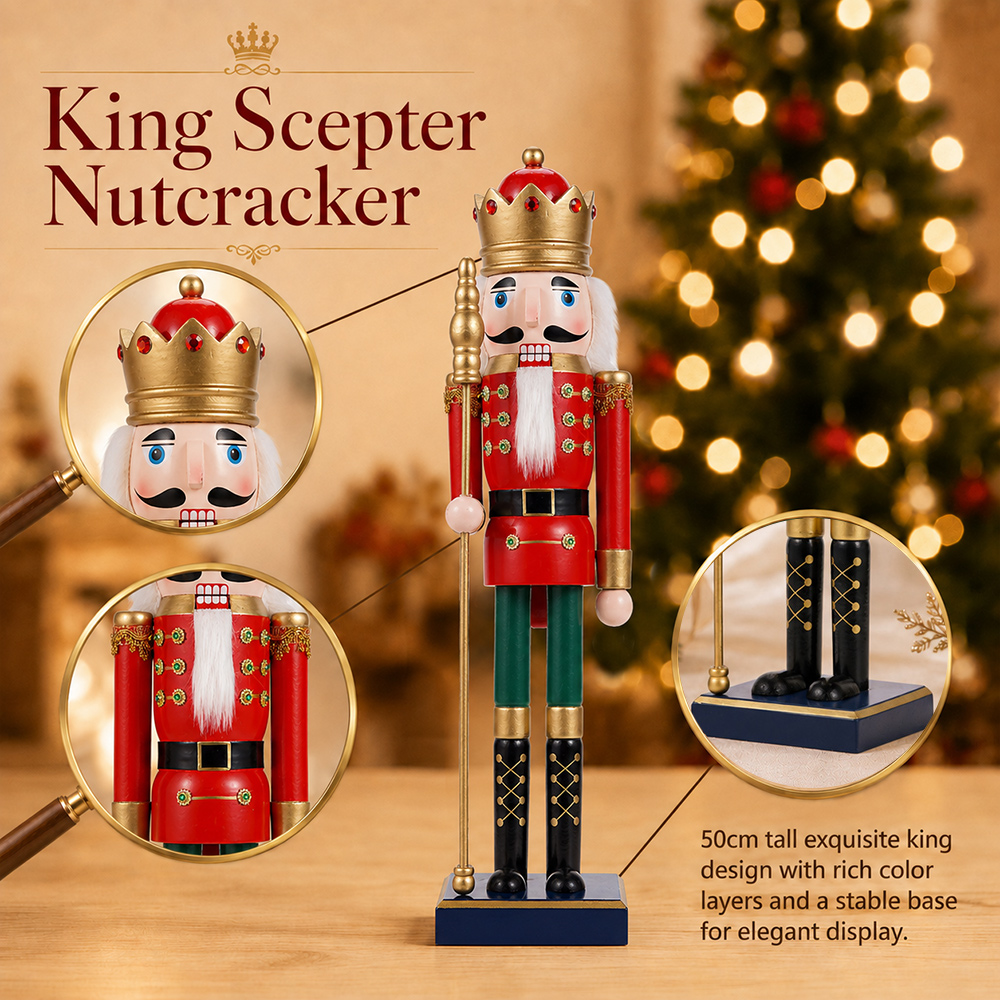 Casse-noix en bois de 50 cm, p - Nutcracker Figurine avis et prix