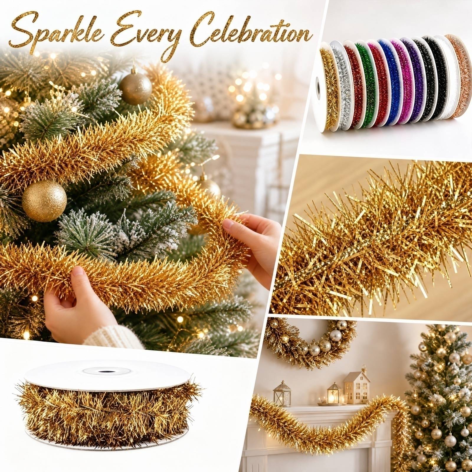 Guirlande en fil plastique de  - Tinsel Garland Decoration avis et prix