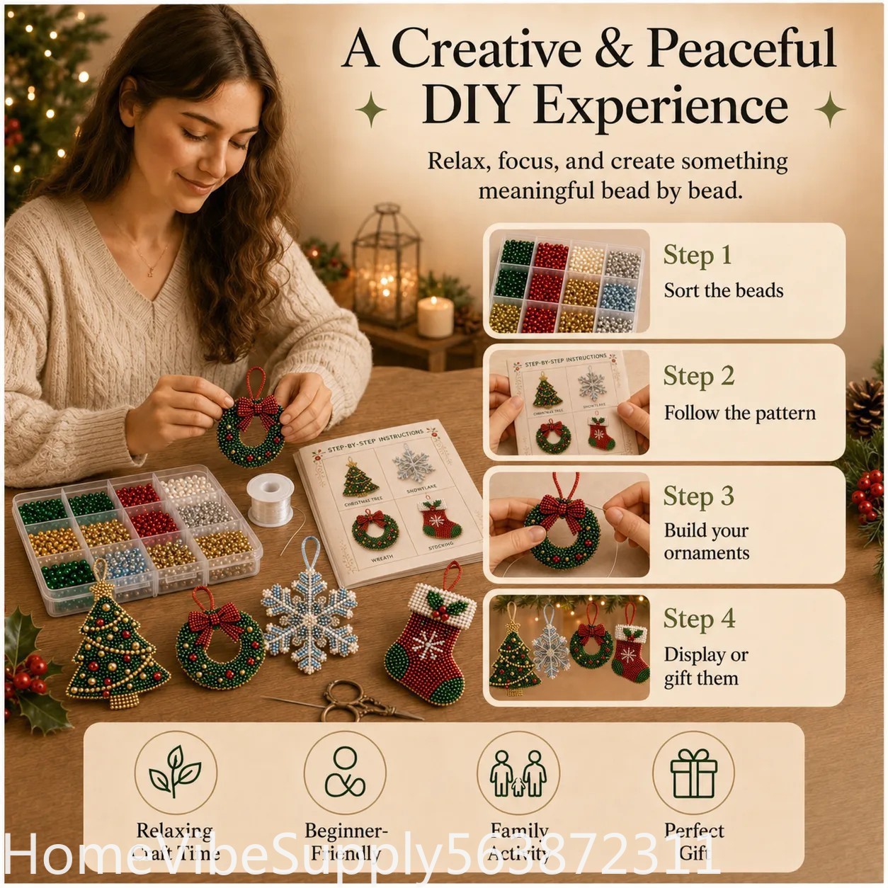 Kit de bricolage 3D avec perle - Christmas Stocking Hanging avis et prix